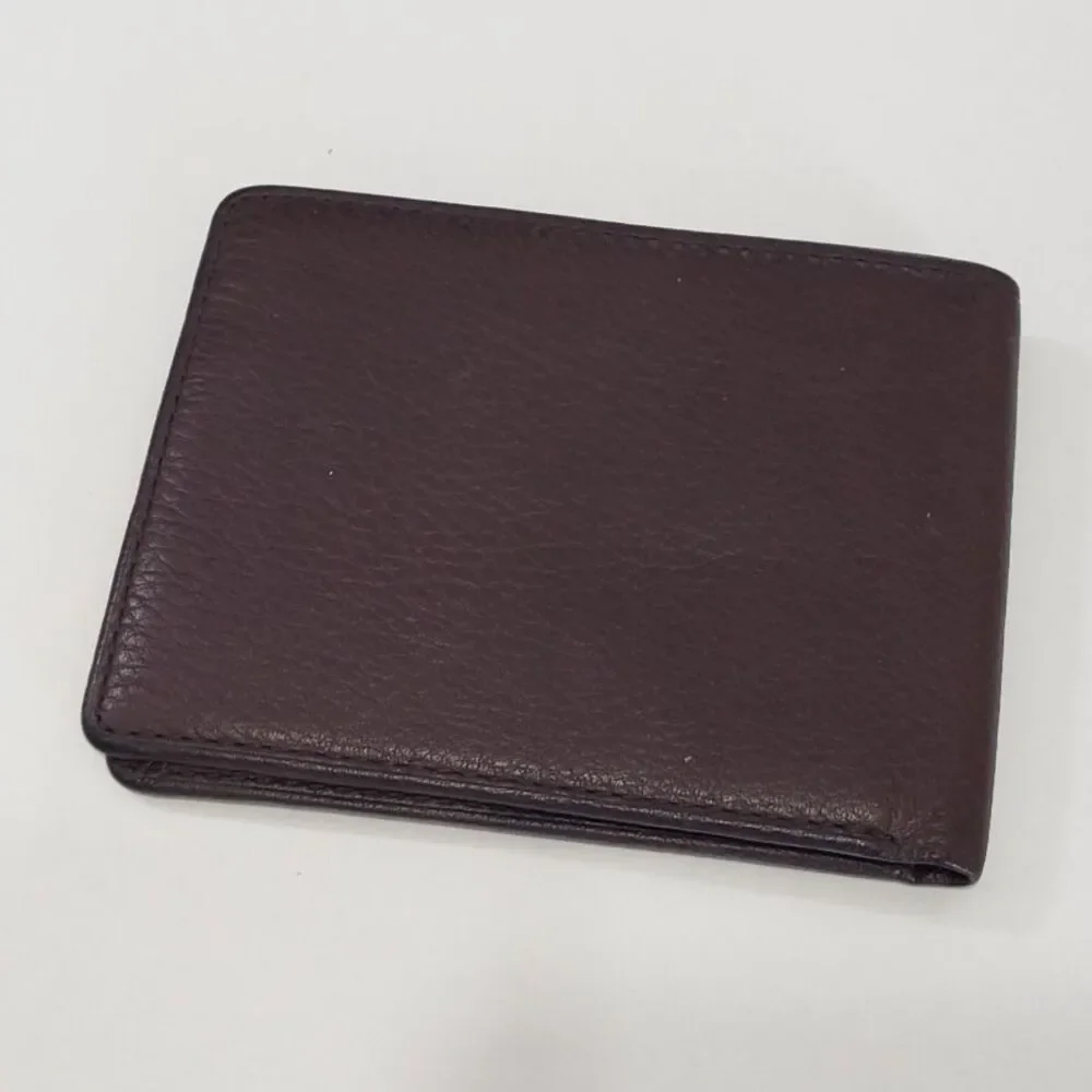 Columbia Men's Brown Leather Bifold Wallet